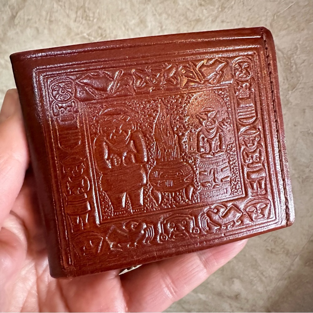 Aztec Design Leather Wallet - Picture 2 of 5